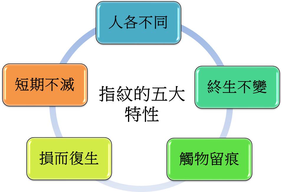 指紋的五大特性